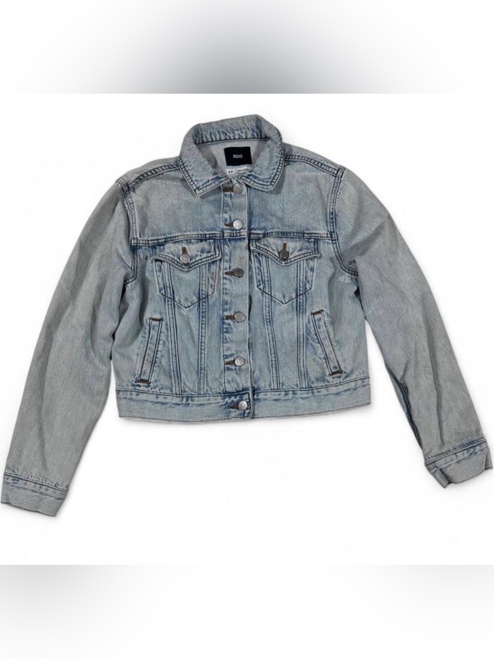 🐍 BDG Snake Embroidered Cropped Denim Jacket (Small) 🐍 - Picture 4 of 5
